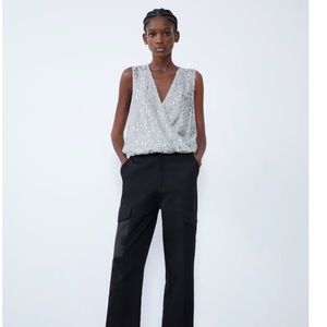 Zara sequin bodysuit